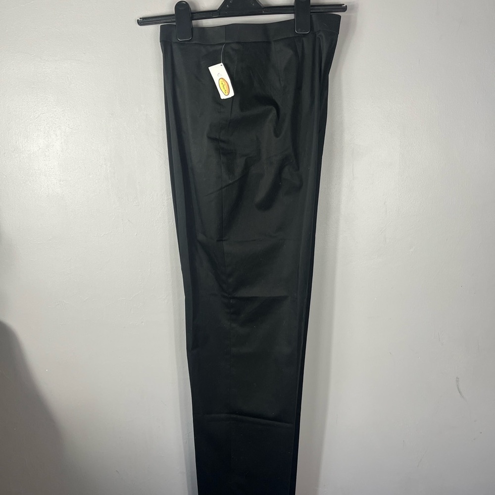 NWT Talbots Black Dress Pants Straight-Leg Flat Front 16